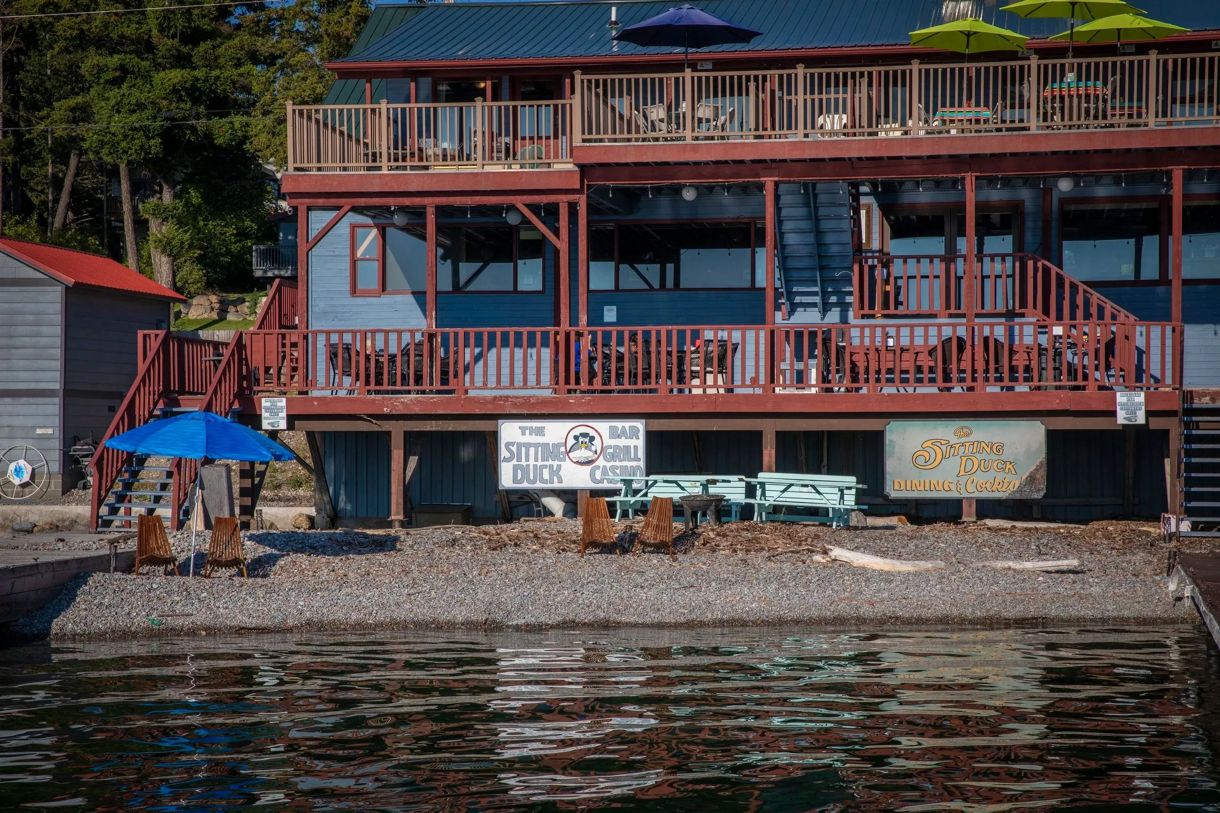 Flathead Lake and The Sitting Duck's outdoor deck photo 11
