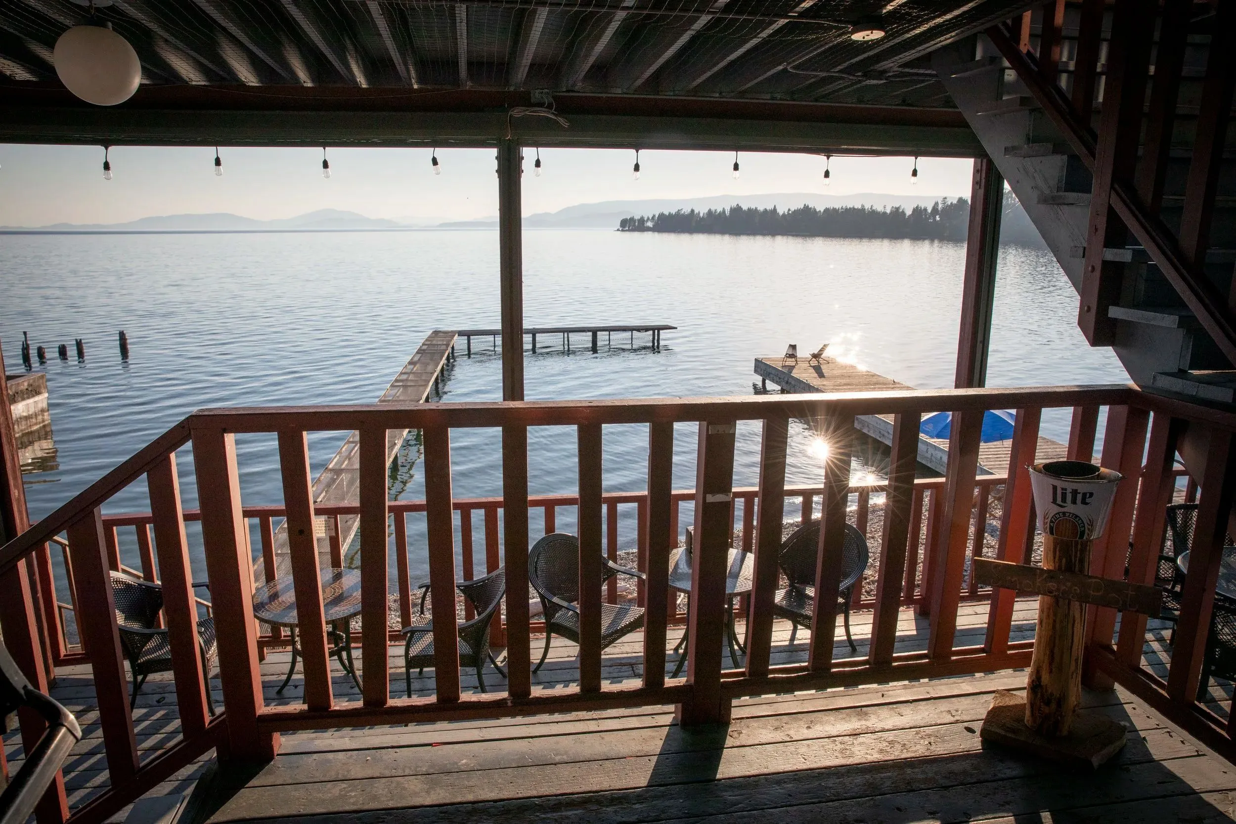 Flathead Lake and The Sitting Duck's outdoor deck photo 19