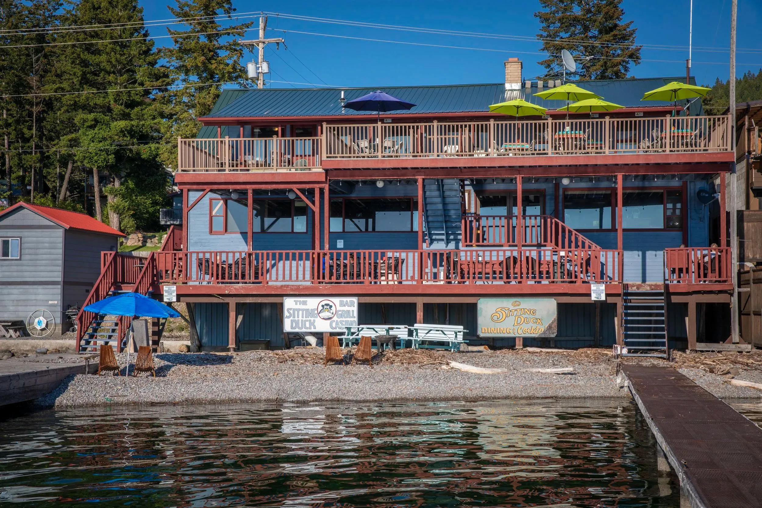 Flathead Lake and The Sitting Duck's outdoor deck photo 12