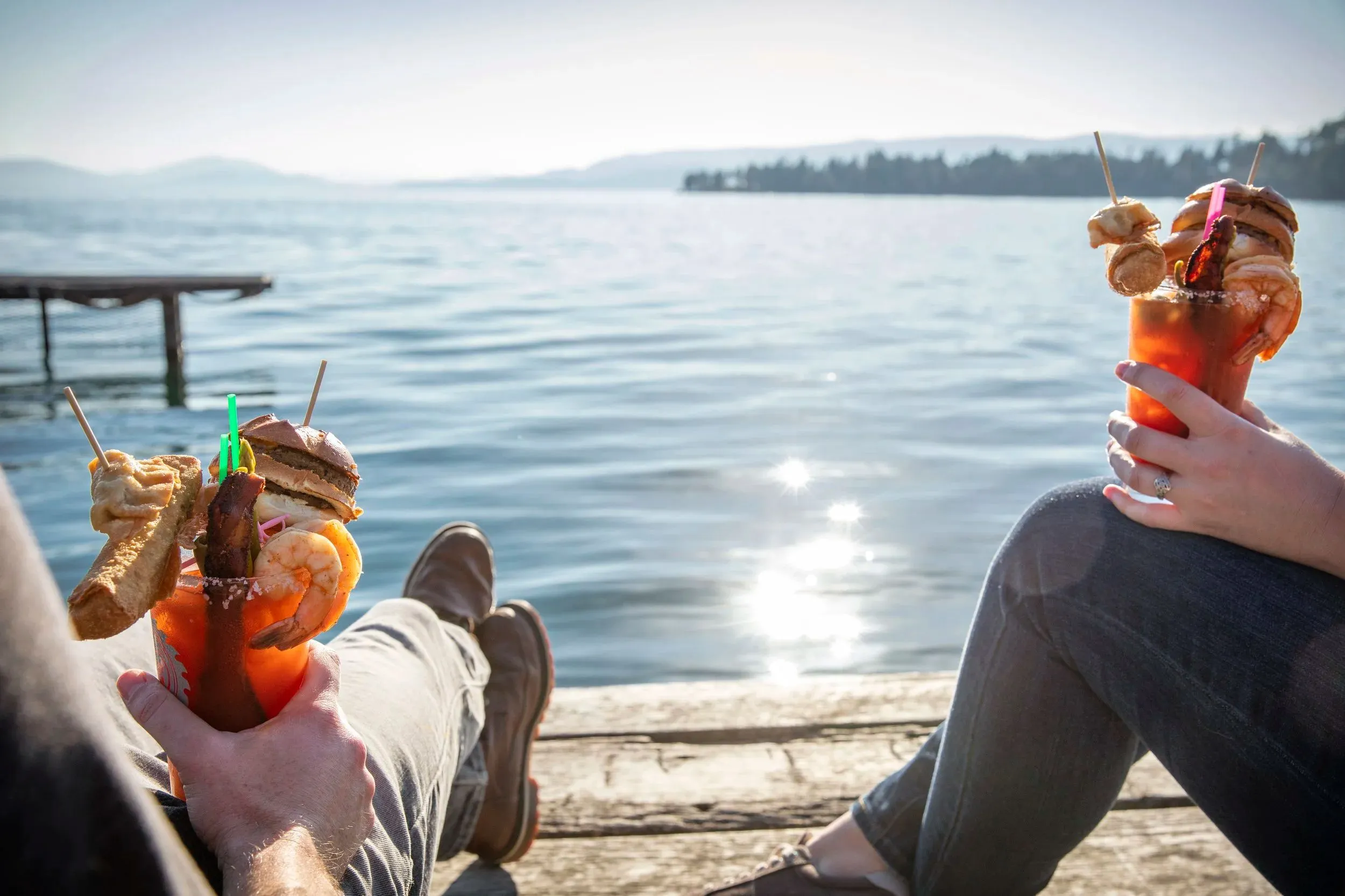 Flathead Lake and The Sitting Duck's outdoor deck photo 10