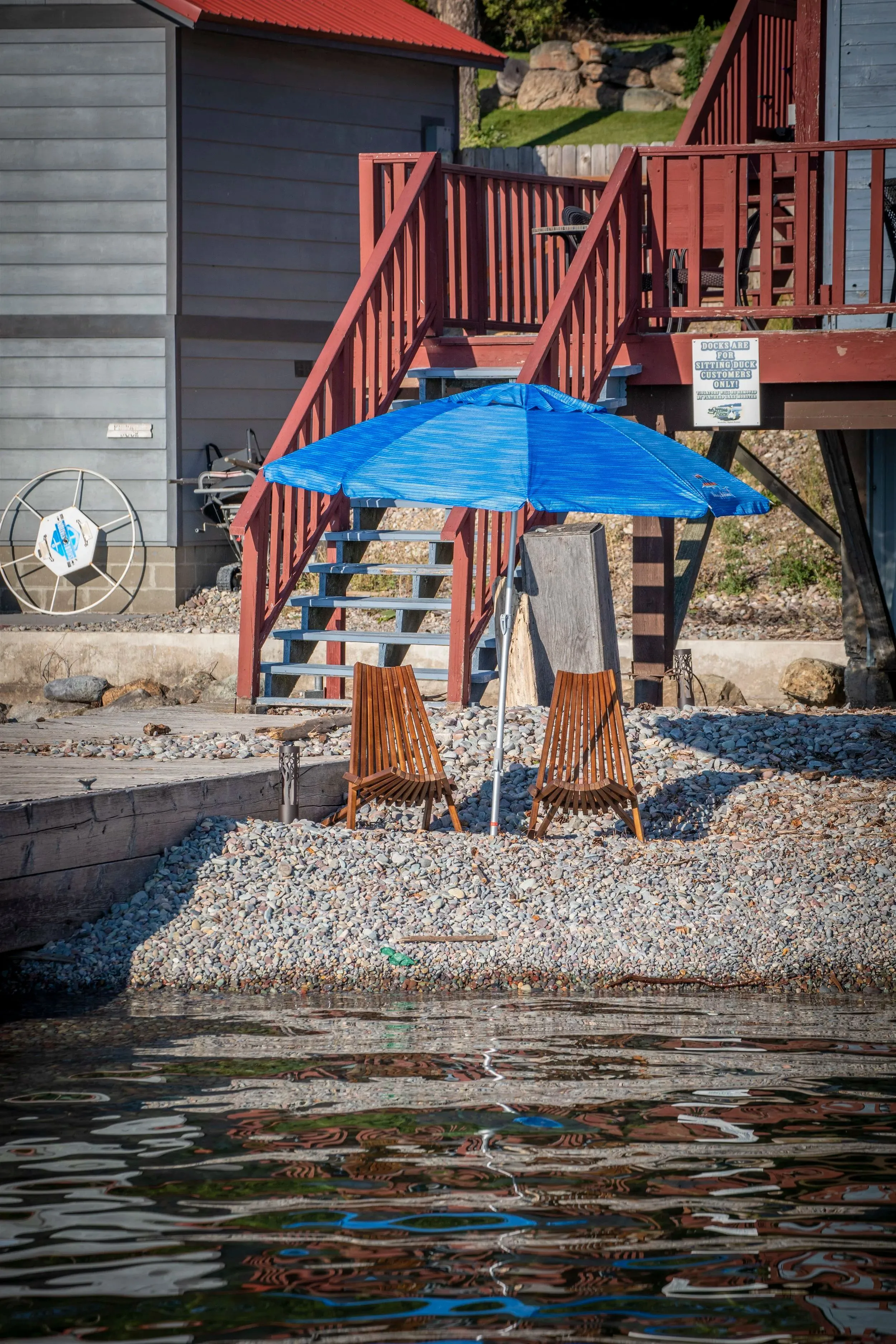 Flathead Lake and The Sitting Duck's outdoor deck photo 9