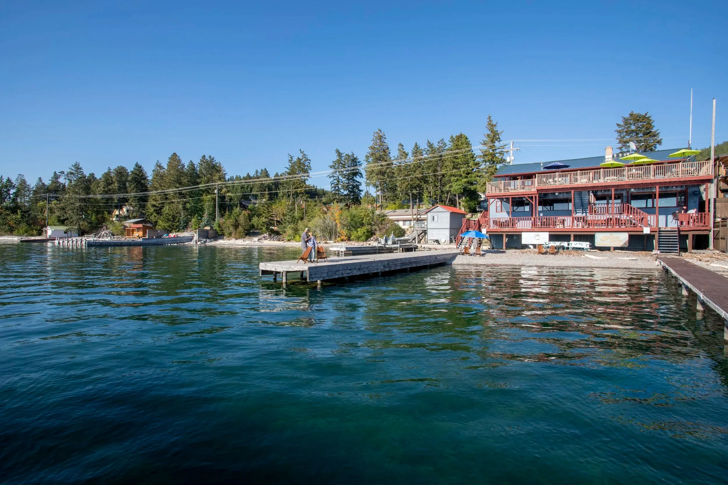 Flathead Lake and The Sitting Duck's outdoor deck photo 15